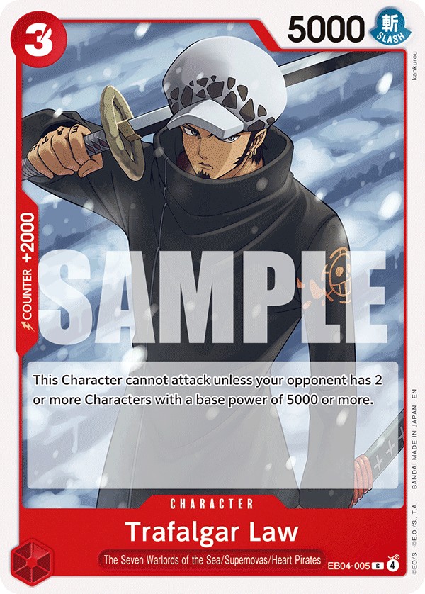 2026 One Piece Card Game BOOSTER PACK Trafalgar Law #EB04-005 trading card