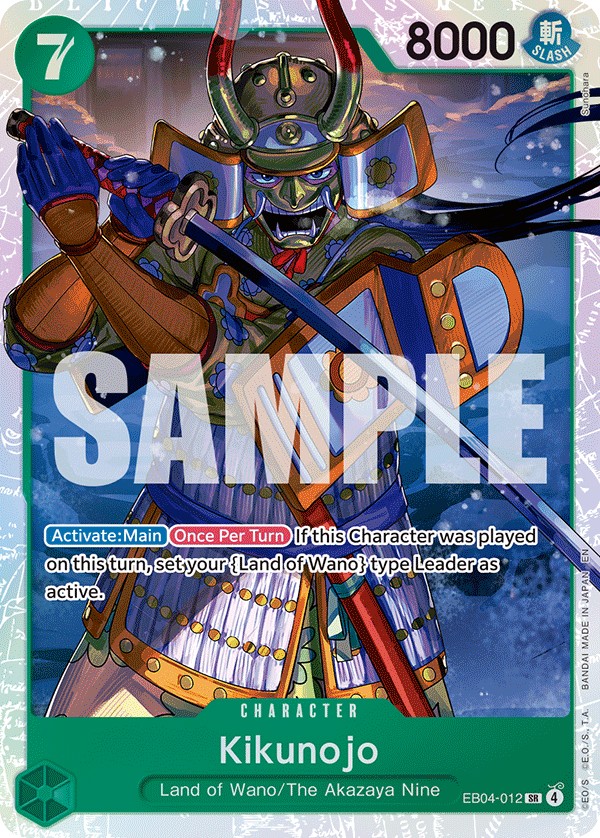 2026 One Piece Card Game THE AZURE SEA’S SEVEN Kikunojo #EB04-012 trading card