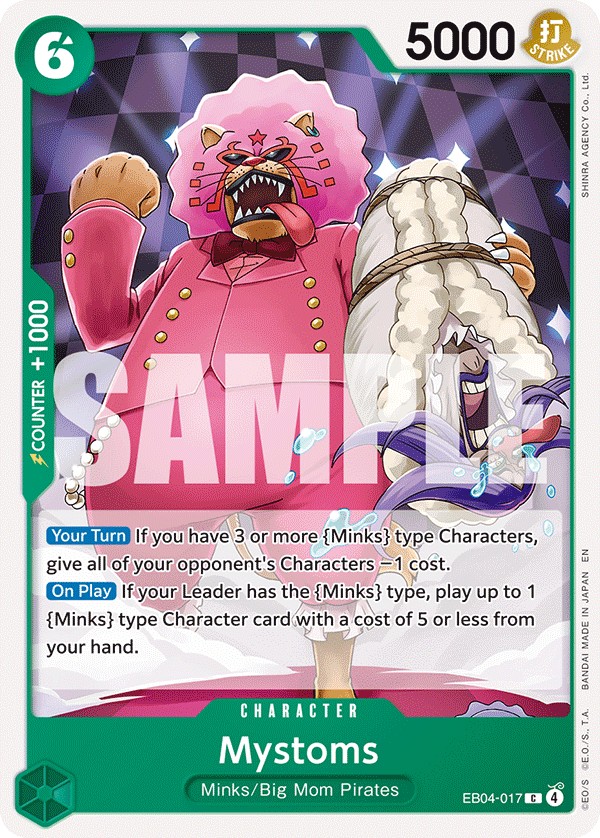 2026 One Piece Card Game THE AZURE SEA’S SEVEN Mystoms #EB04-017 trading card