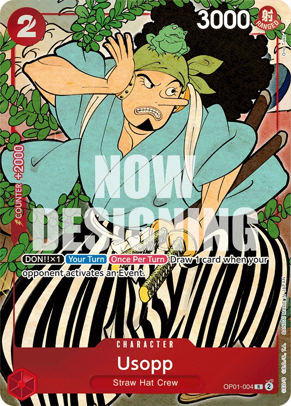 2022 One Piece Card Game ROMANCE DAWN Usopp #OP01-004 trading card