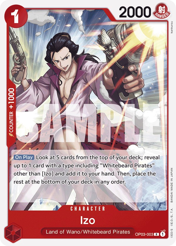 2023 One Piece Card Game PILLARS OF STRENGTH Izo #OP03-003 trading card