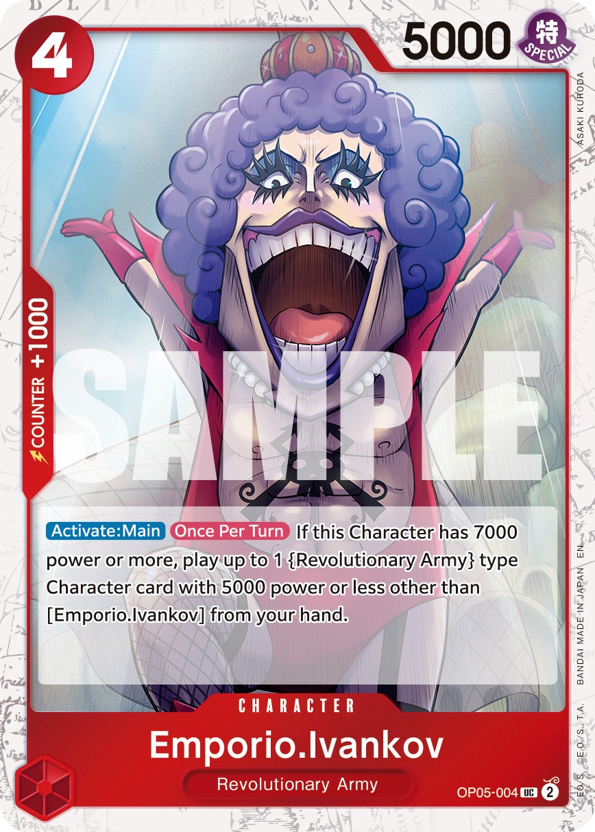 2023 One Piece Card Game AWAKENING OF THE NEW ERA Emporio.Ivankov #OP05-004 trading card