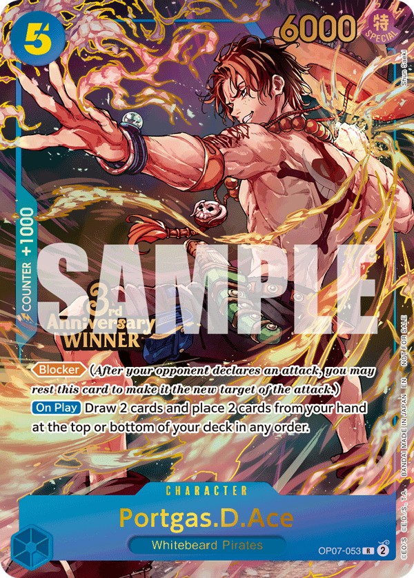 Portgas.D.Ace (Parallel 4 · Rare · Normal) · 2024 · 500 YEARS IN THE FUTURE