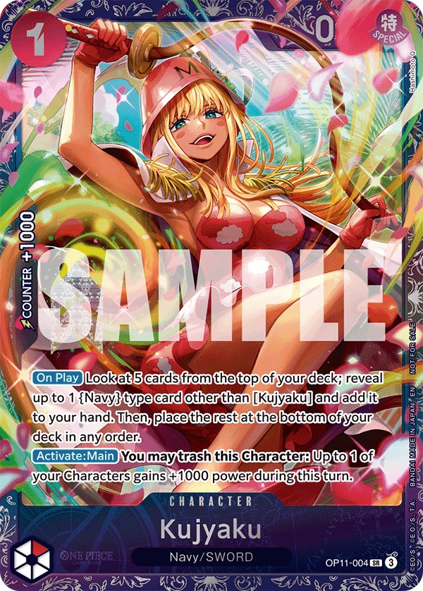 2025 One Piece Card Game A FIST OF DIVINE SPEED Kujyaku #OP11-004 trading card