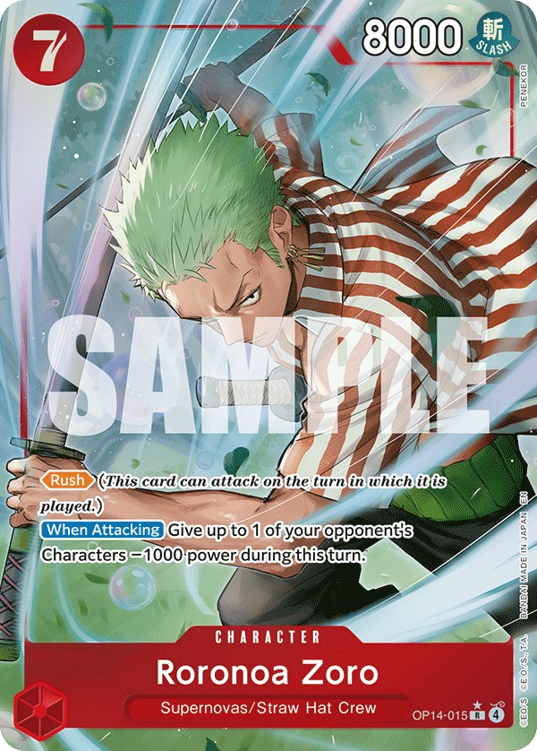 Roronoa Zoro (Parallel 1 · Rare · Normal) · 2026 · THE AZURE SEA’S SEVEN