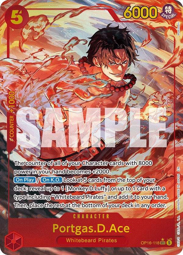 Portgas.D.Ace (Parallel 1 · SecretRare · Normal) · 2026 · THE TIME OF BATTLE