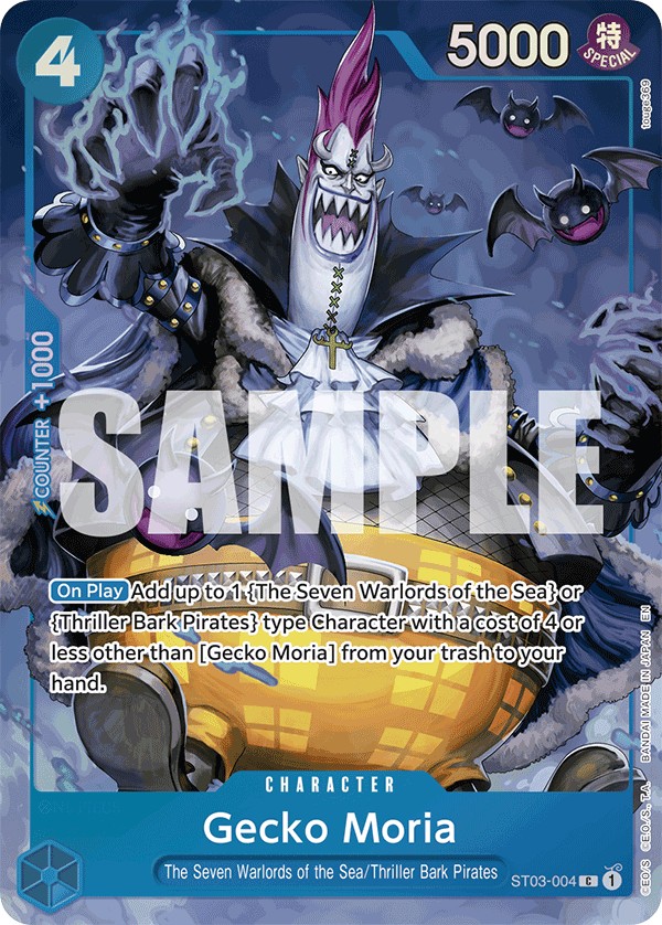 2022 One Piece Card Game The Seven Warlords of the Sea Gecko Moria #ST03-004 trading card