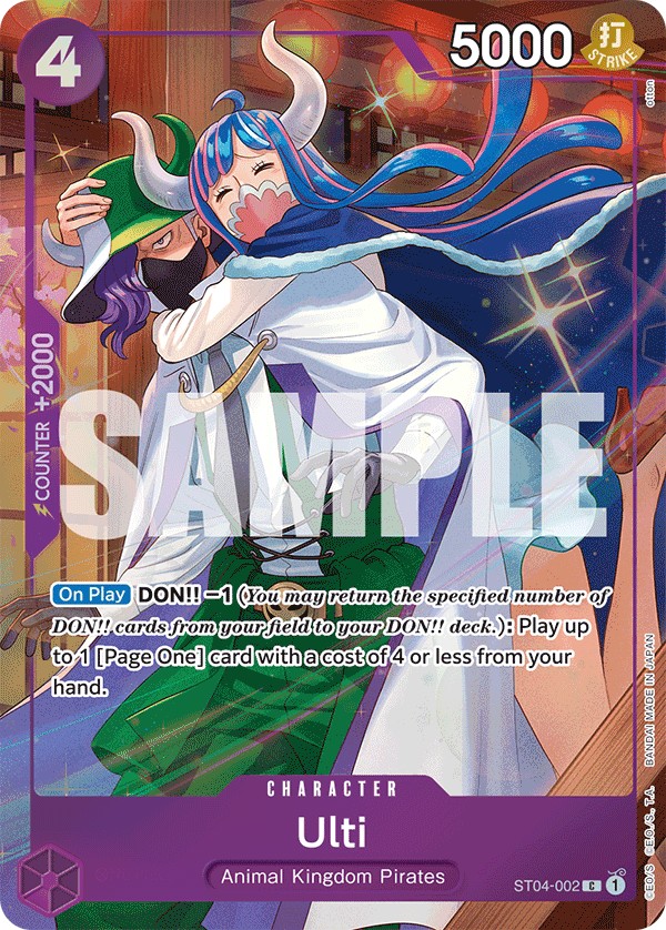 2022 One Piece Card Game Animal Kingdom Pirates Ulti #ST04-002 trading card