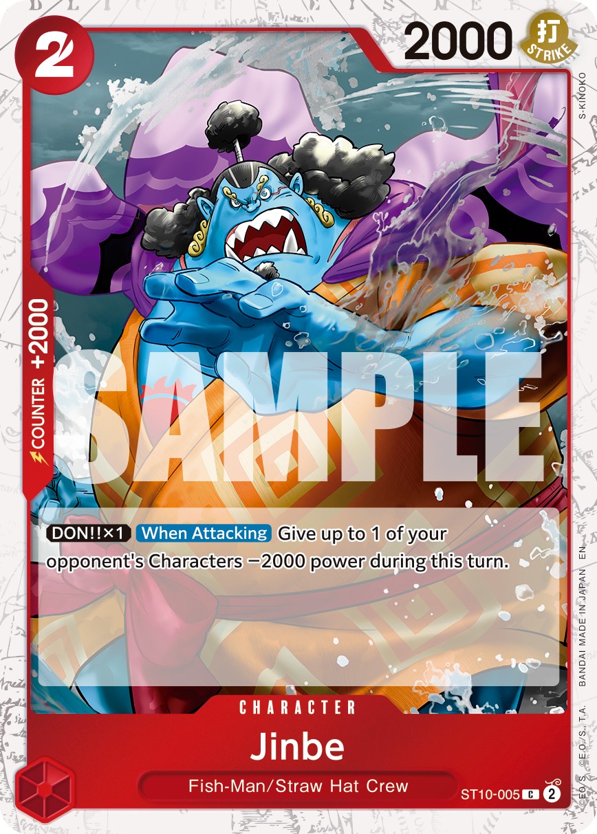 2023 One Piece Card Game The Three Captains Jinbe #ST10-005 trading card