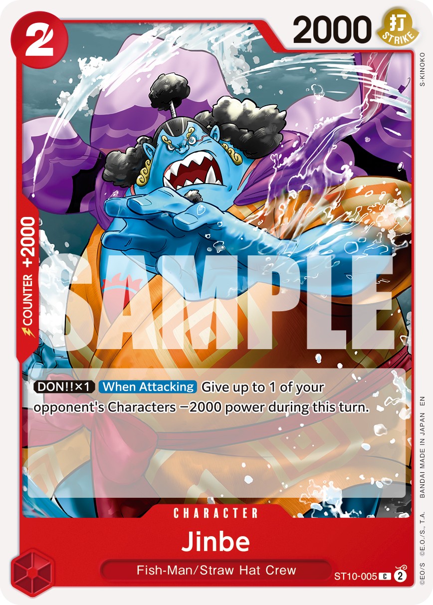 2023 One Piece Card Game The Three Captains Jinbe #ST10-005 trading card