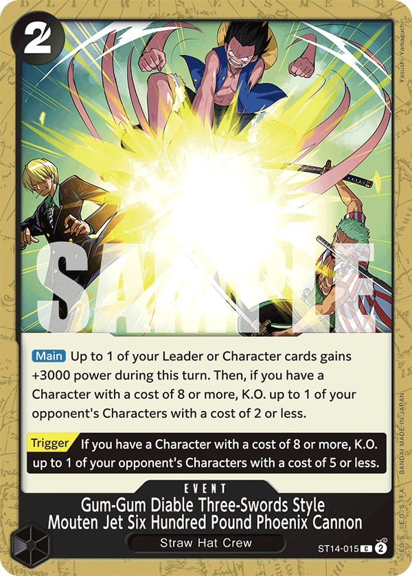 Gum-Gum Diable Three-Swords Style Mouten Jet Six Hundred Pound Phoenix Cannon - Image 1