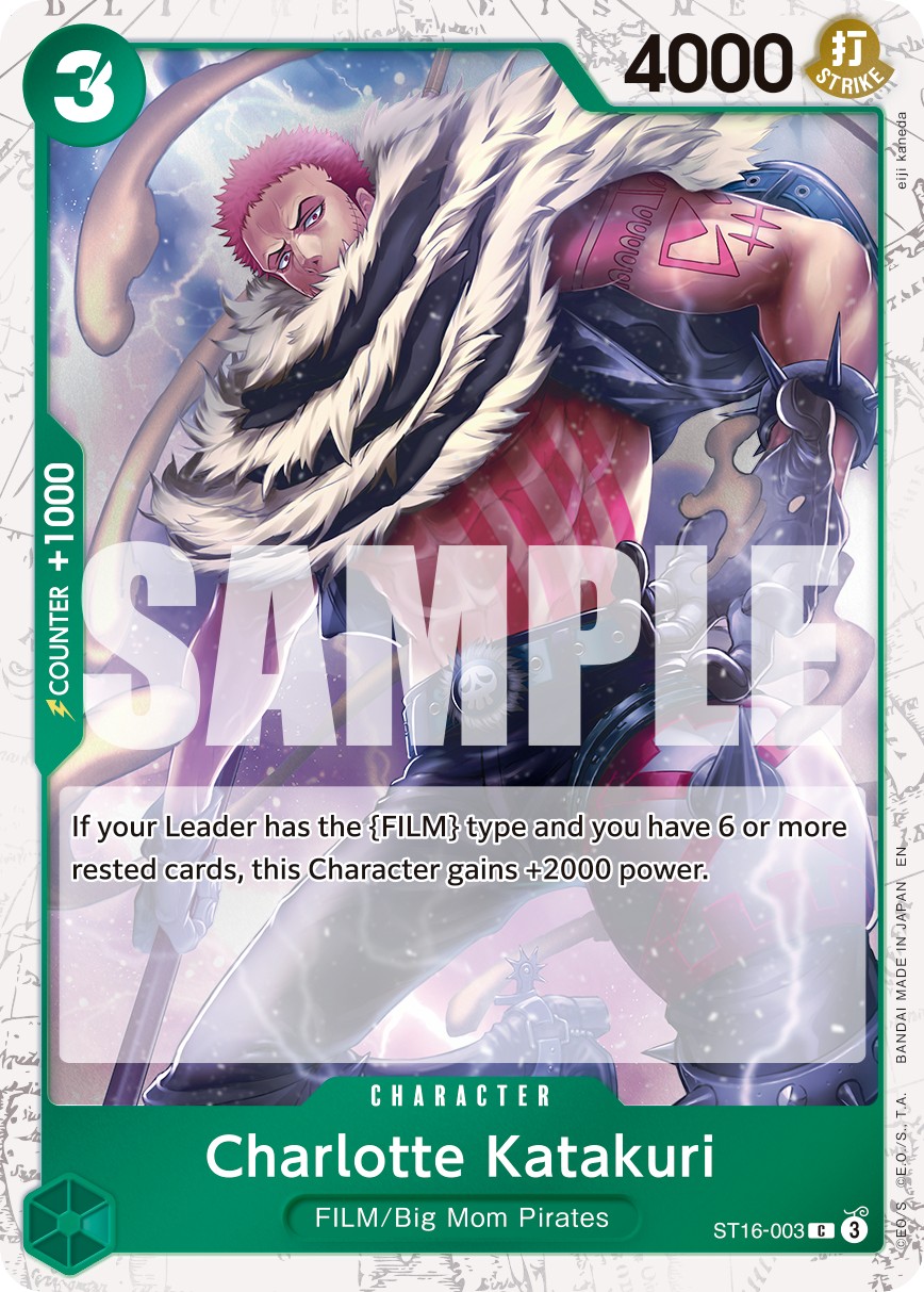 2024 One Piece Card Game Green Uta Charlotte Katakuri #ST16-003 trading card