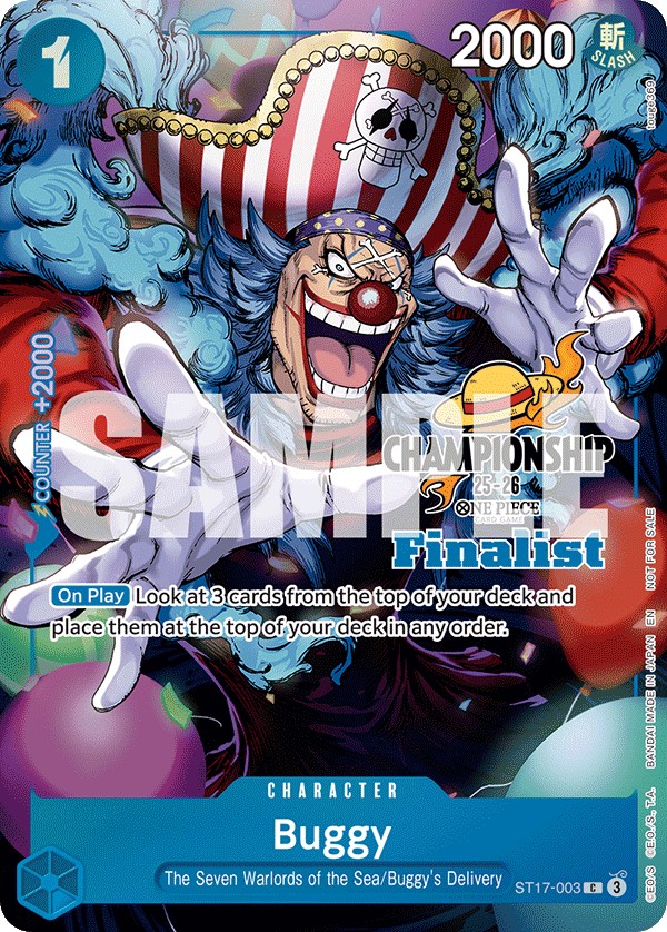 2024 One Piece Card Game Blue Donquixote Doflamingo Buggy #ST17-003 trading card