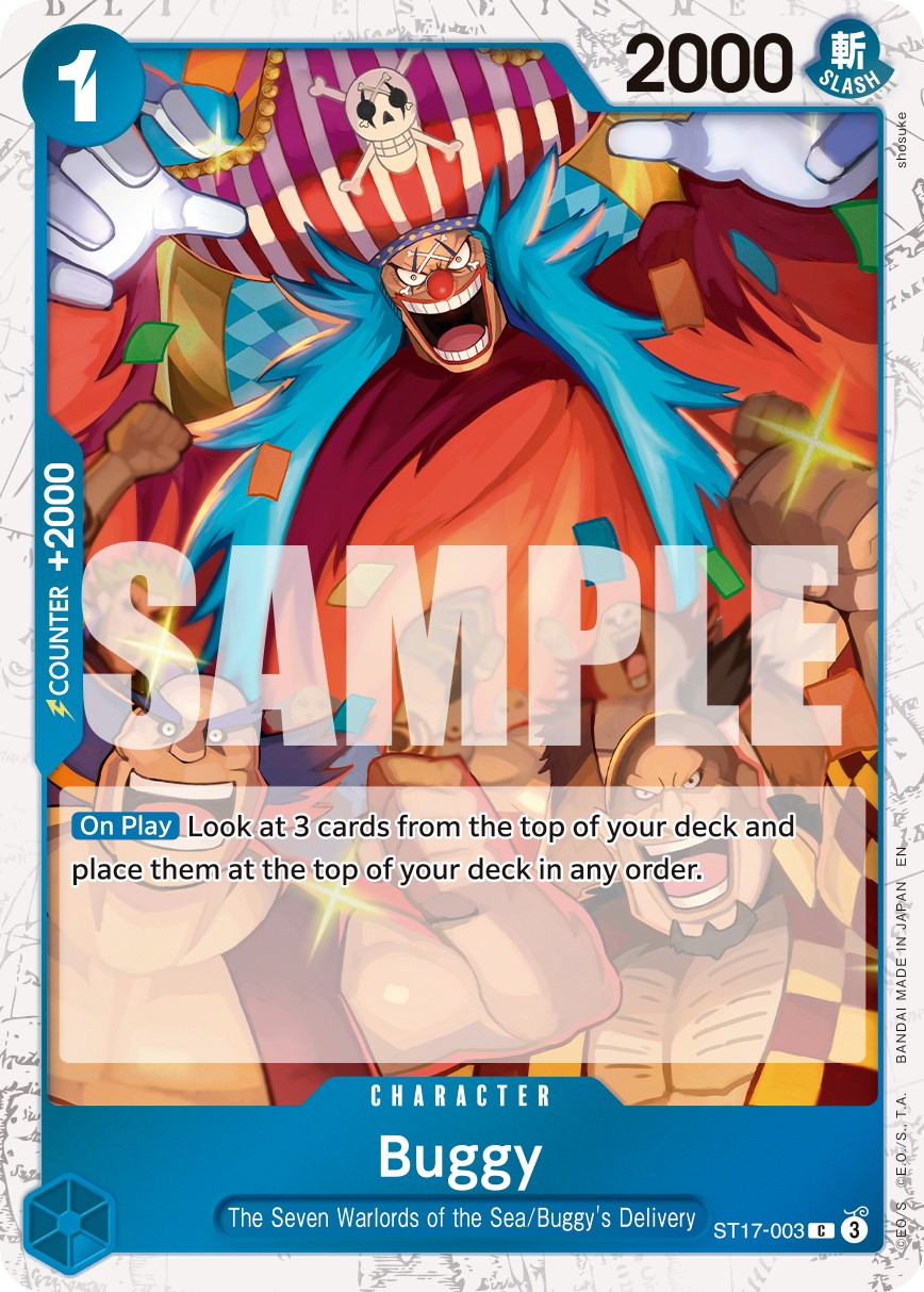 2024 One Piece Card Game Blue Donquixote Doflamingo Buggy #ST17-003 trading card