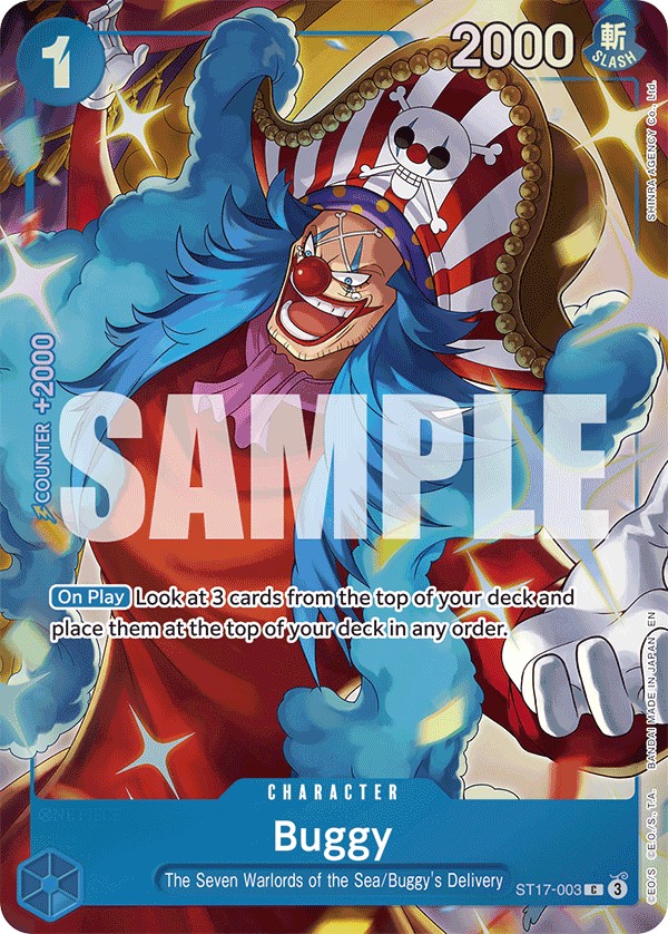 2024 One Piece Card Game Blue Donquixote Doflamingo Buggy #ST17-003 trading card