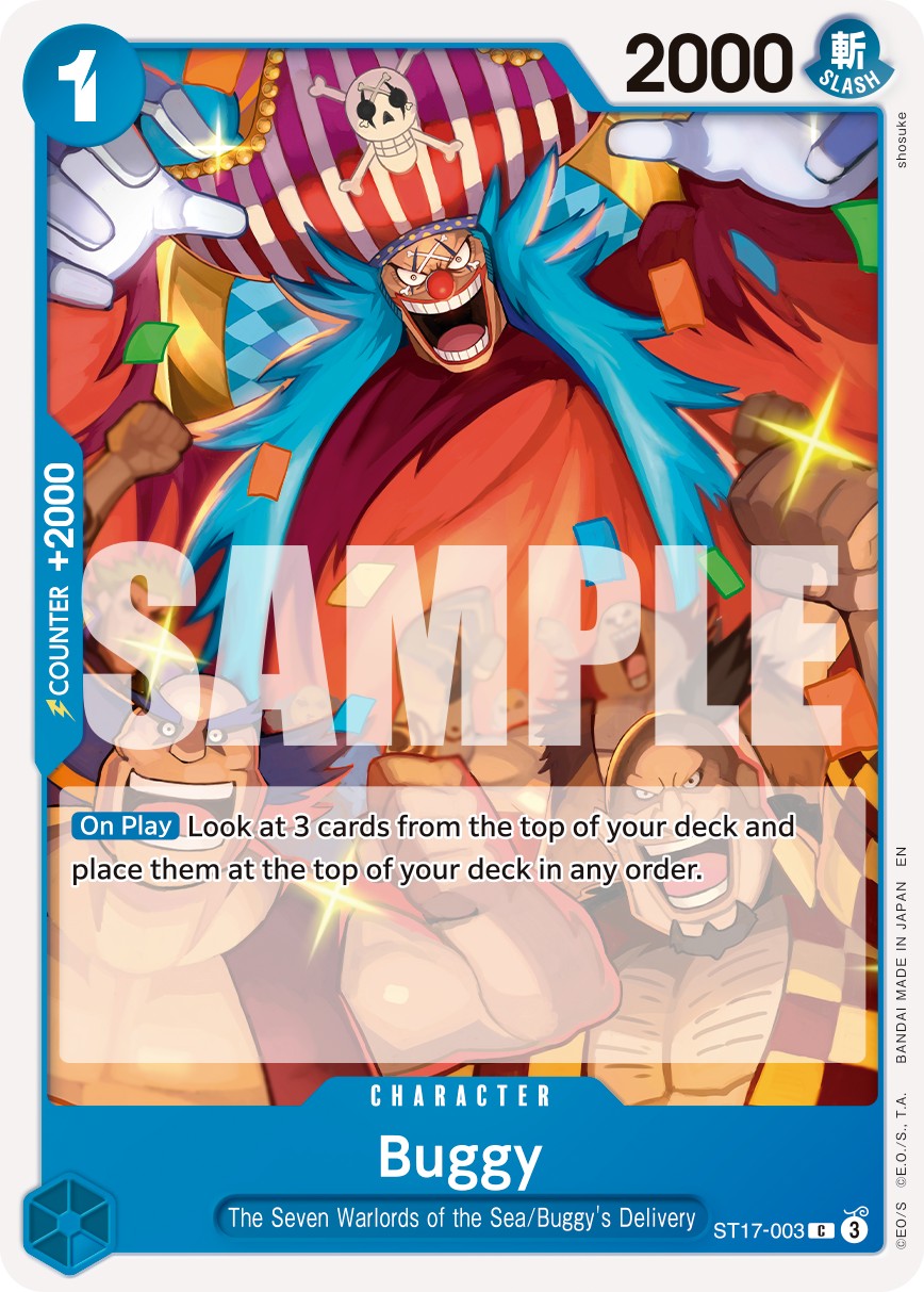 2024 One Piece Card Game Blue Donquixote Doflamingo Buggy #ST17-003 trading card