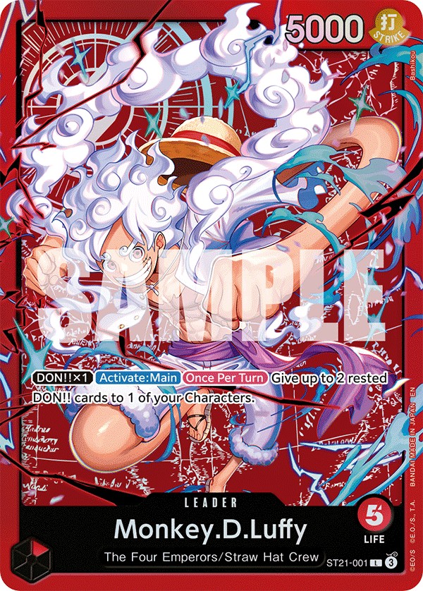 2025 One Piece Card Game GEAR5 Monkey.D.Luffy #ST21-001 trading card