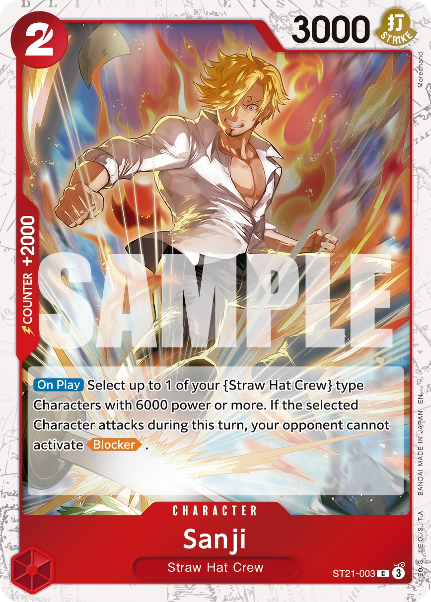 2025 One Piece Card Game GEAR5 Sanji #ST21-003 trading card