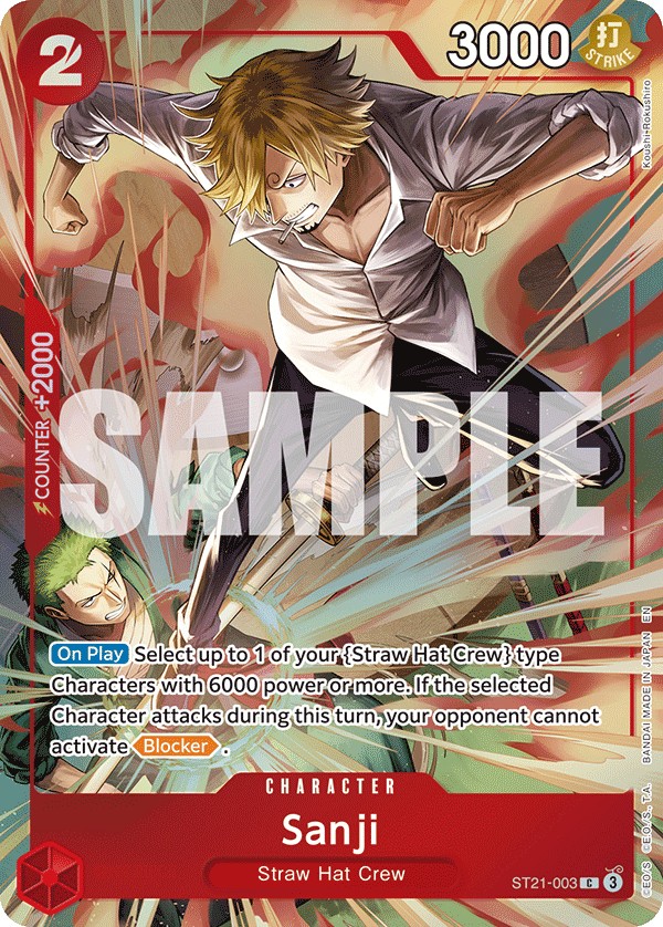 2025 One Piece Card Game GEAR5 Sanji #ST21-003 trading card