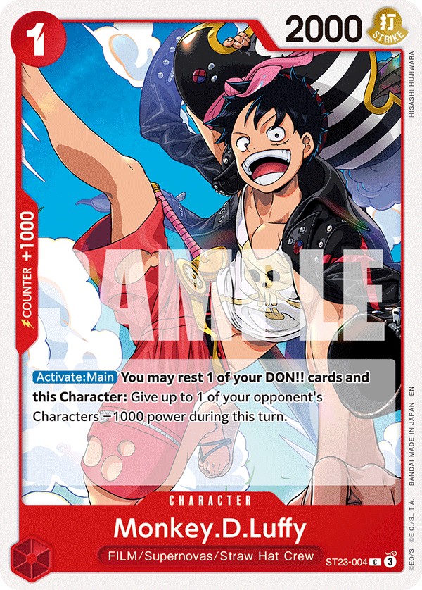 2025 One Piece Card Game RED Shanks Monkey.D.Luffy #ST23-004 trading card