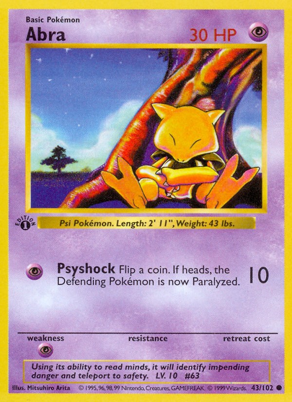 1999 Pokémon Base 1999 Pokémon Base #43 trading card