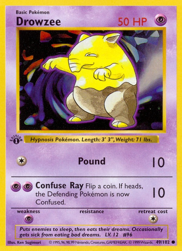 1999 Pokémon Base 1999 Pokémon Base #49 trading card