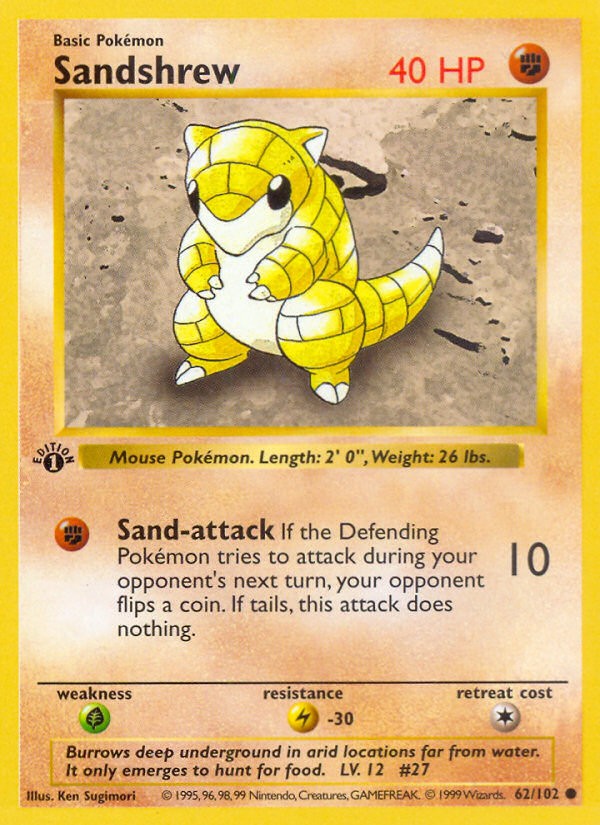 1999 Pokémon Base 1999 Pokémon Base #62 trading card