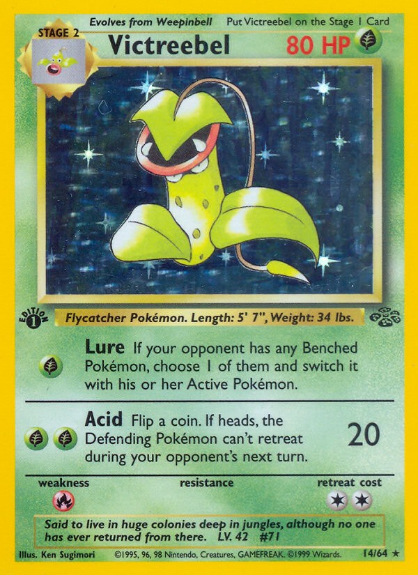 1999 Pokémon Jungle Victreebel #14 trading card