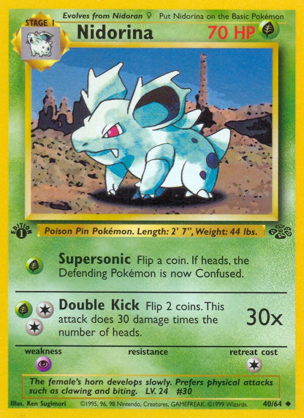 1999 Pokémon Jungle 1999 Pokémon Jungle #40 trading card