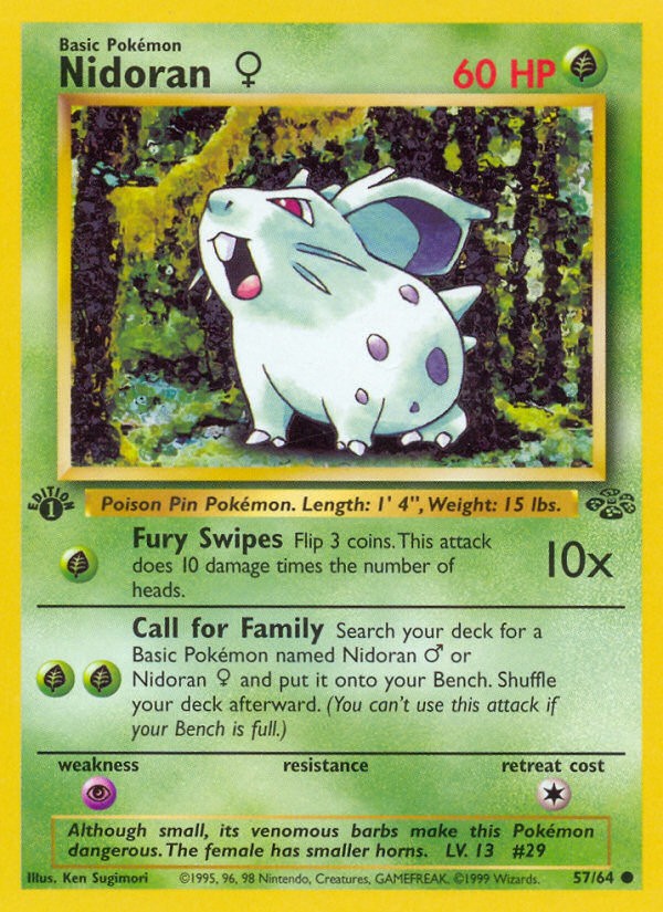 1999 Pokémon Jungle 1999 Pokémon Jungle #57 trading card