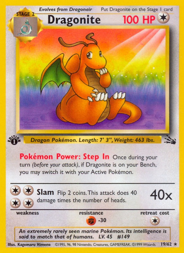1999 Pokémon Fossil 1999 Pokémon Fossil #19 trading card