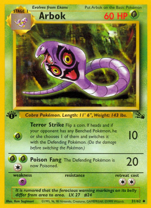 1999 Pokémon Fossil 1999 Pokémon Fossil #31 trading card