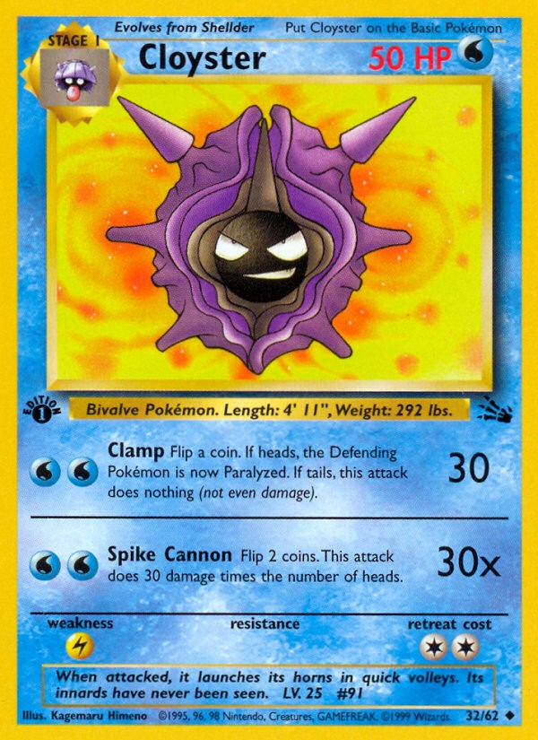 1999 Pokémon Fossil 1999 Pokémon Fossil #32 trading card