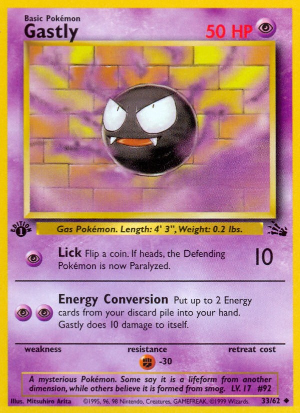 1999 Pokémon Fossil 1999 Pokémon Fossil #33 trading card
