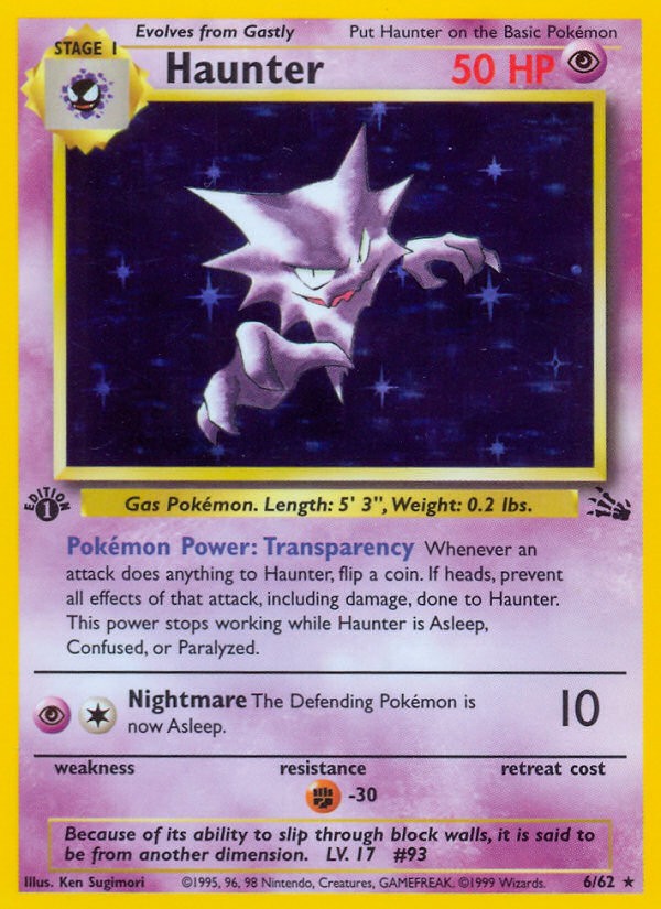 1999 Pokémon Fossil 1999 Pokémon Fossil #6 trading card