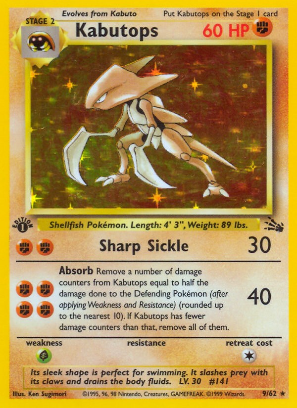 1999 Pokémon Fossil 1999 Pokémon Fossil #9 trading card