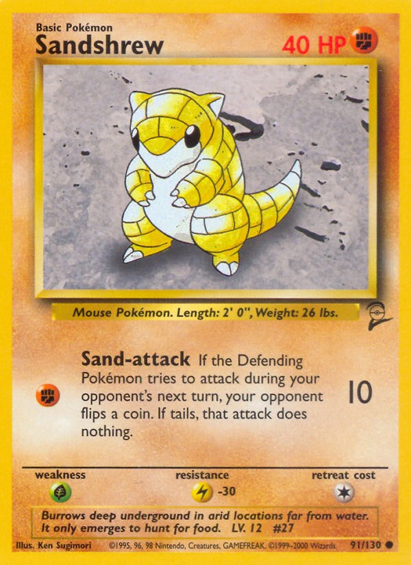2000 Pokémon Base Set 2 2000 Pokémon Base Set 2 #91 trading card