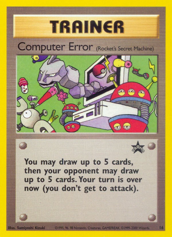 1999 Pokémon Wizards Black Star Promos Computer Error #16 trading card