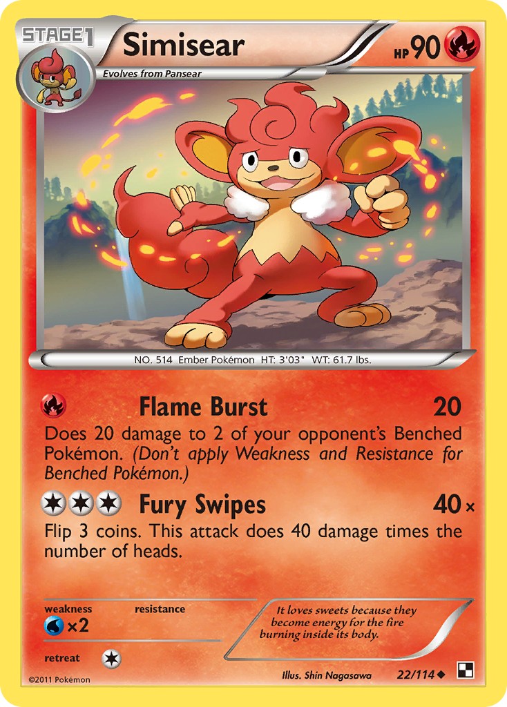 2011 Pokémon Black & White 2011 Pokémon Black & White #22 trading card