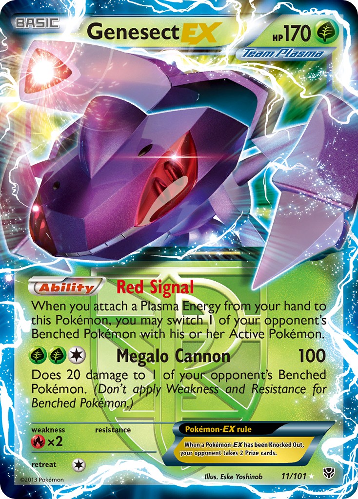 2013 Pokémon Plasma Blast Genesect-EX #11 trading card