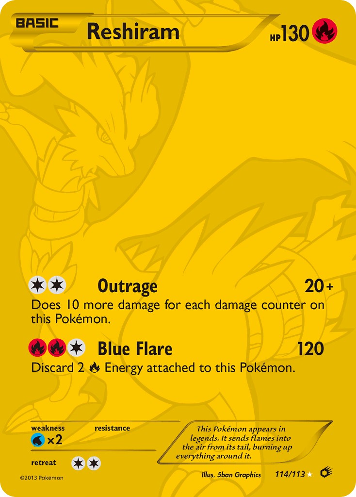 Reshiram (Secret Rare · Holo) · 2013 · Legendary Treasures