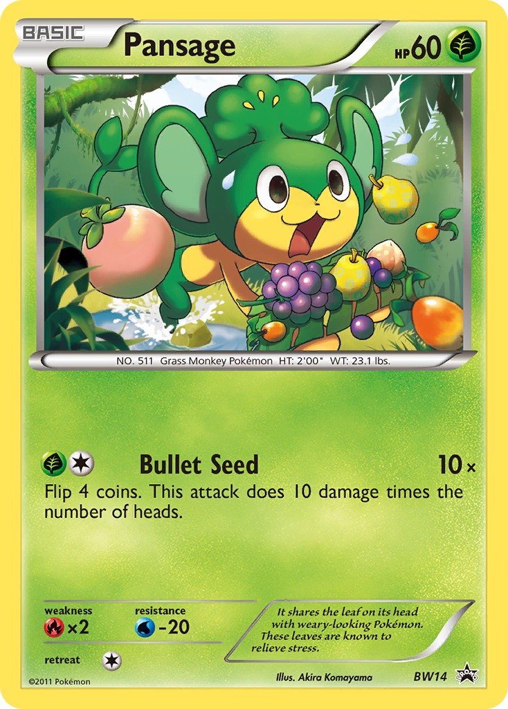 2011 Pokémon BW Black Star Promos 2011 Pokémon BW Black Star Promos #BW14 trading card