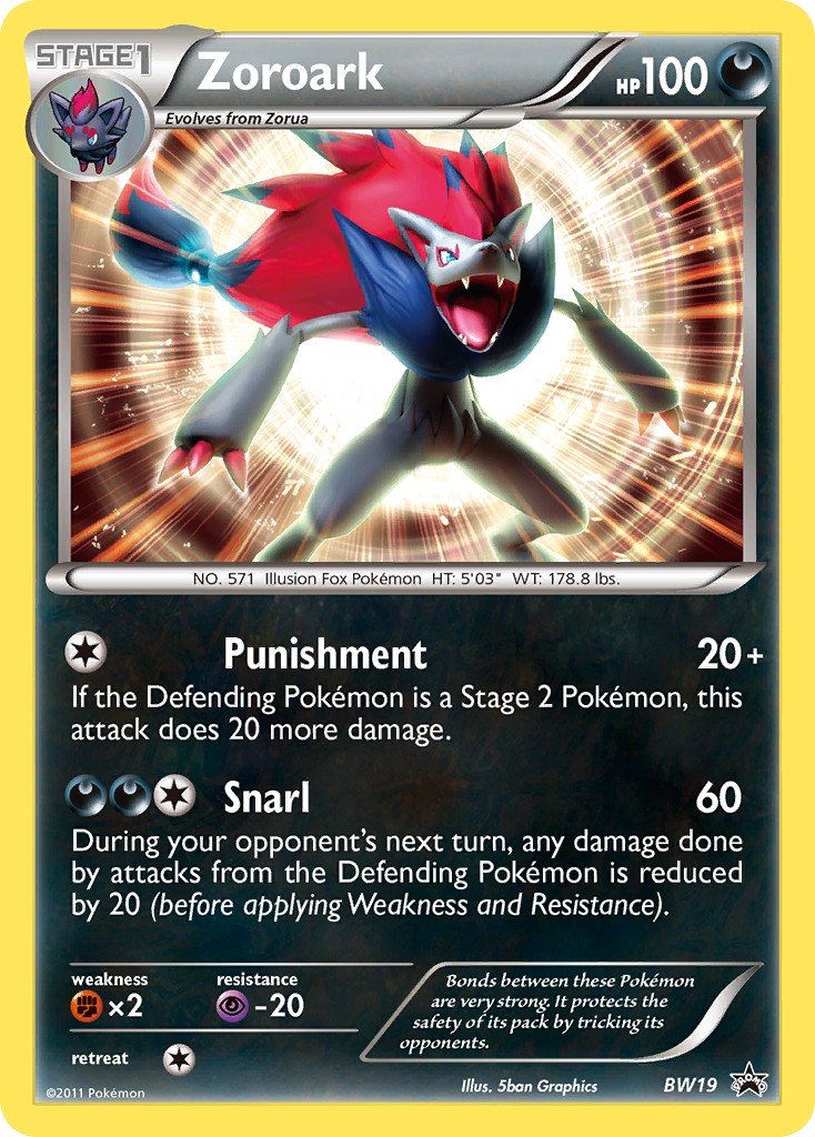2011 Pokémon BW Black Star Promos 2011 Pokémon BW Black Star Promos #BW19 trading card