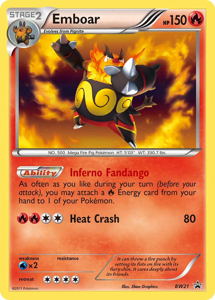 2011 Pokémon BW Black Star Promos 2011 Pokémon BW Black Star Promos #BW21 trading card