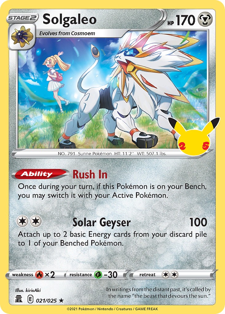 Solgaleo (Holo Rare · Holo) · 2021 · Celebrations