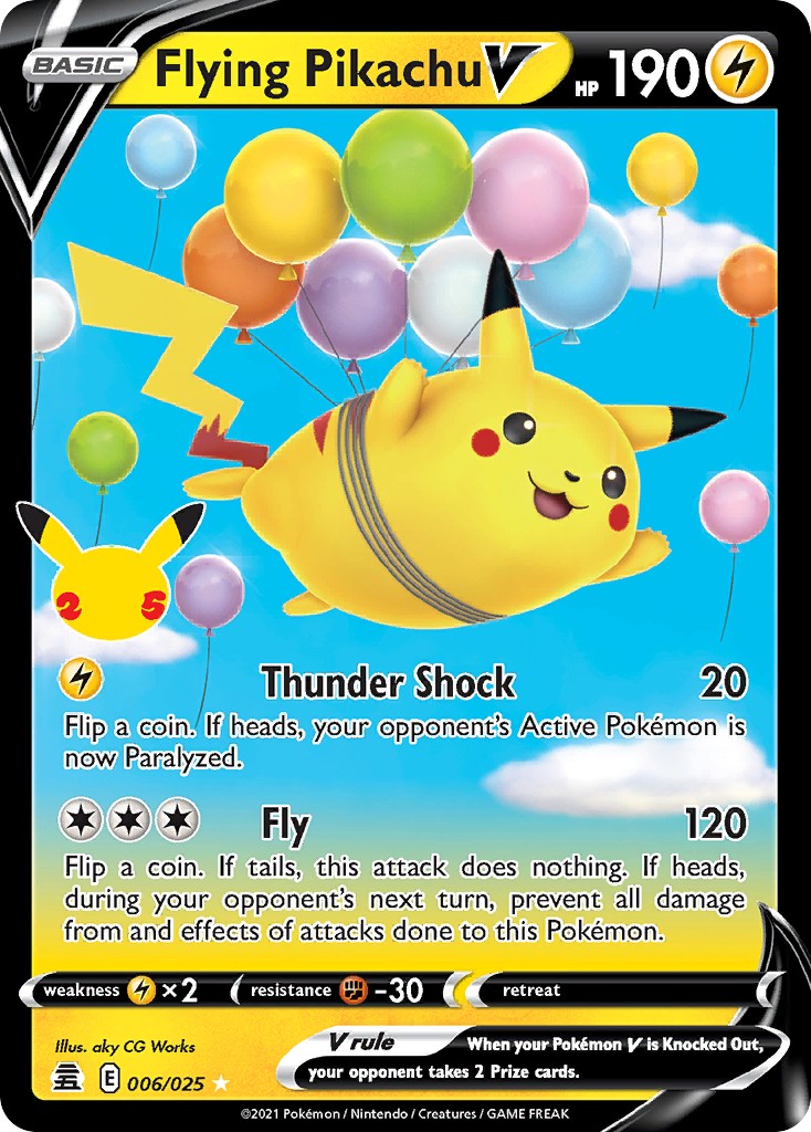 Flying Pikachu V (Rare Holo V · Holo) · 2021 · Celebrations