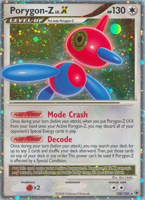 2008 Pokémon Majestic Dawn Porygon-Z LV.X #100 trading card