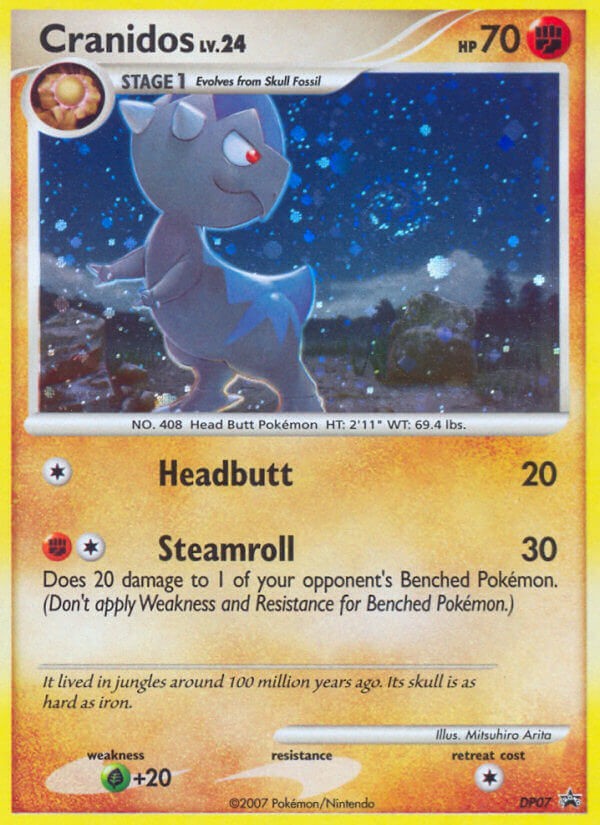 2007 Pokémon DP Black Star Promos Cranidos #DP07 trading card