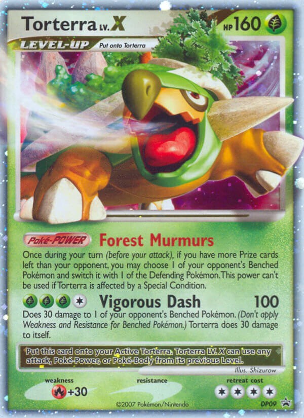 2007 Pokémon DP Black Star Promos Torterra LV.X #DP09 trading card