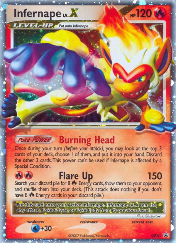 2007 Pokémon DP Black Star Promos Infernape LV.X #DP10 trading card